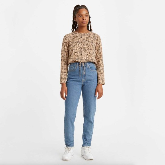 Levi's Denim - LEVI'S High Waisted Taper Jeans Mid Stone Wash {J48}